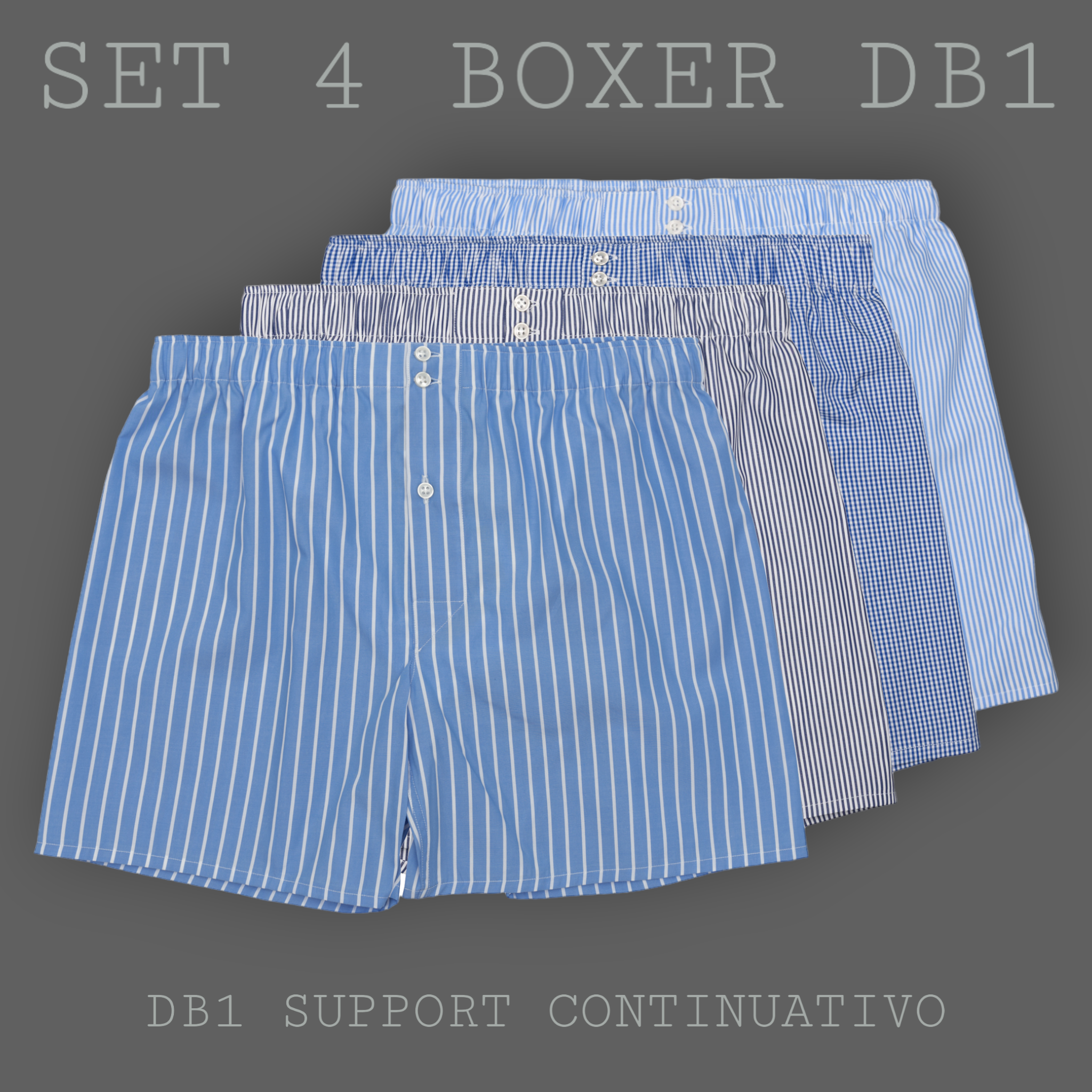 SET "BLUE" - BOXER SUPPORT DB1 - SIZE 50