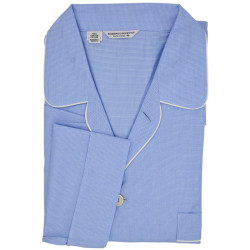 PIGIAMA VENEZIA LUNGO - TWILL AZZURRO