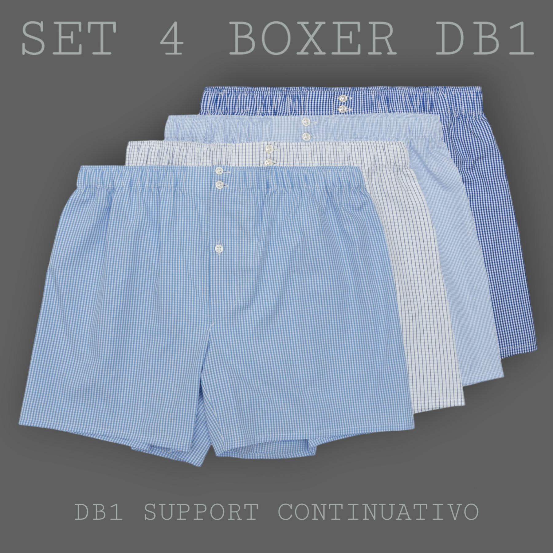 Roberto Ricetti SET "CHECK" - BOXER SUPPORT DB1 - SIZE 56