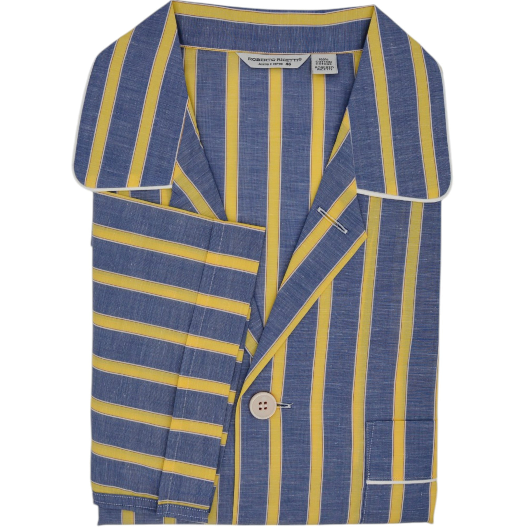 PIGIAMA AME CORTO - RIGA GIALLA