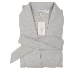 VESTAGLIA DONNA LUNGA - GRIGIO COTONE CALDO