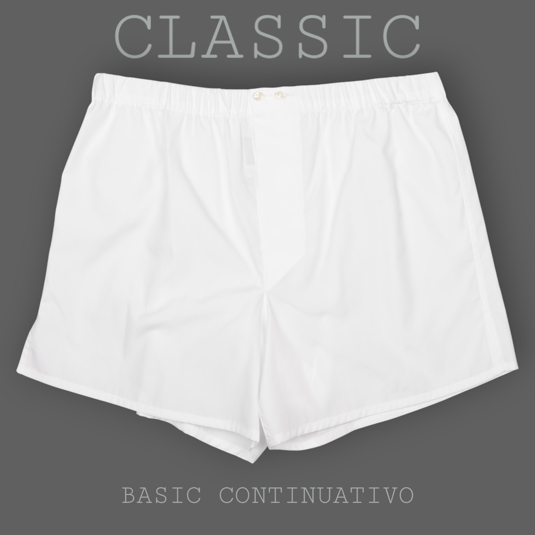 BOXER UOMO CLASSIC - BASIC - CONTINUATIVO - BIANCO