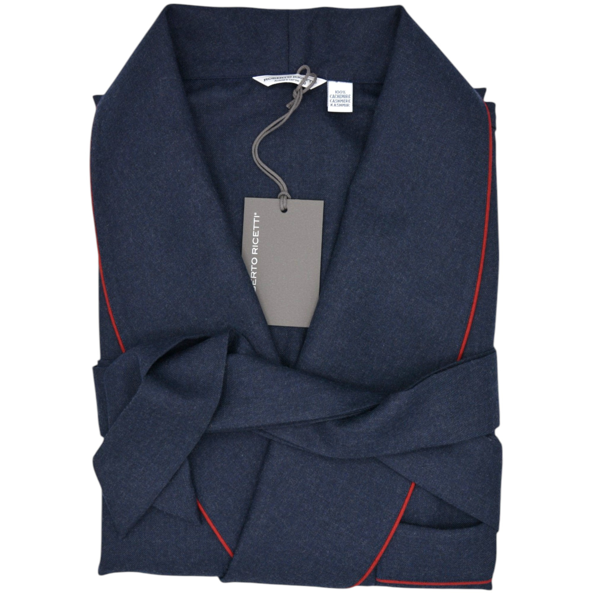 VESTAGLIA UOMO LUNGA - BLU PROFILO BORDEAUX