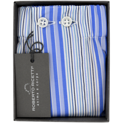 BOXER UOMO CLASSIC - MULTIRIGA AZZURRA BIANCA BLU